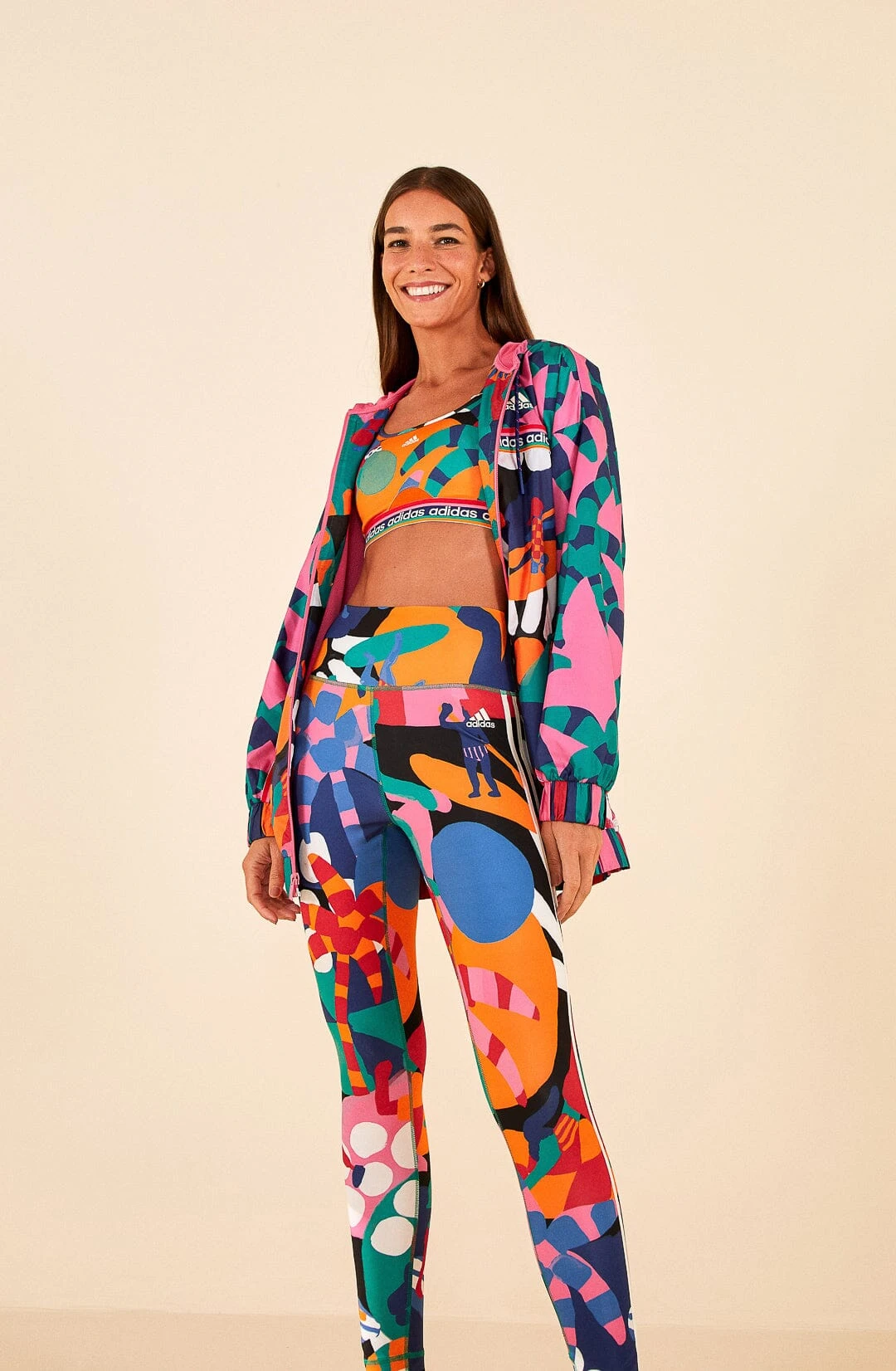 Farm Rio Adidas Farm Training Tights Green 1 Farm Rio Adidas Farm Training Tights Green