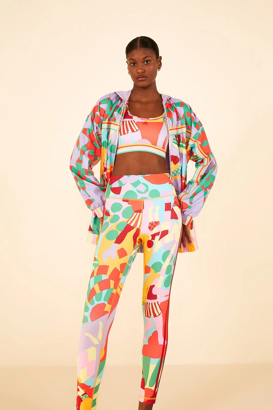 Farm Rio Adidas Farm Training Tights Gold 2 Farm Rio Adidas Farm Training Tights Gold - Image 2