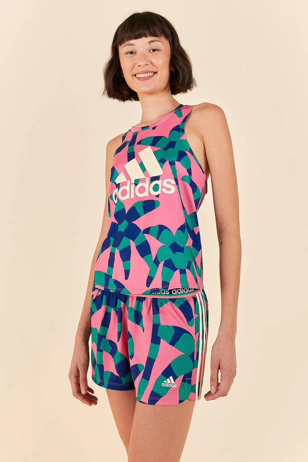 Farm Rio Adidas Farm Pacer Shorts Magenta 1 Farm Rio Adidas Farm Pacer Shorts Magenta