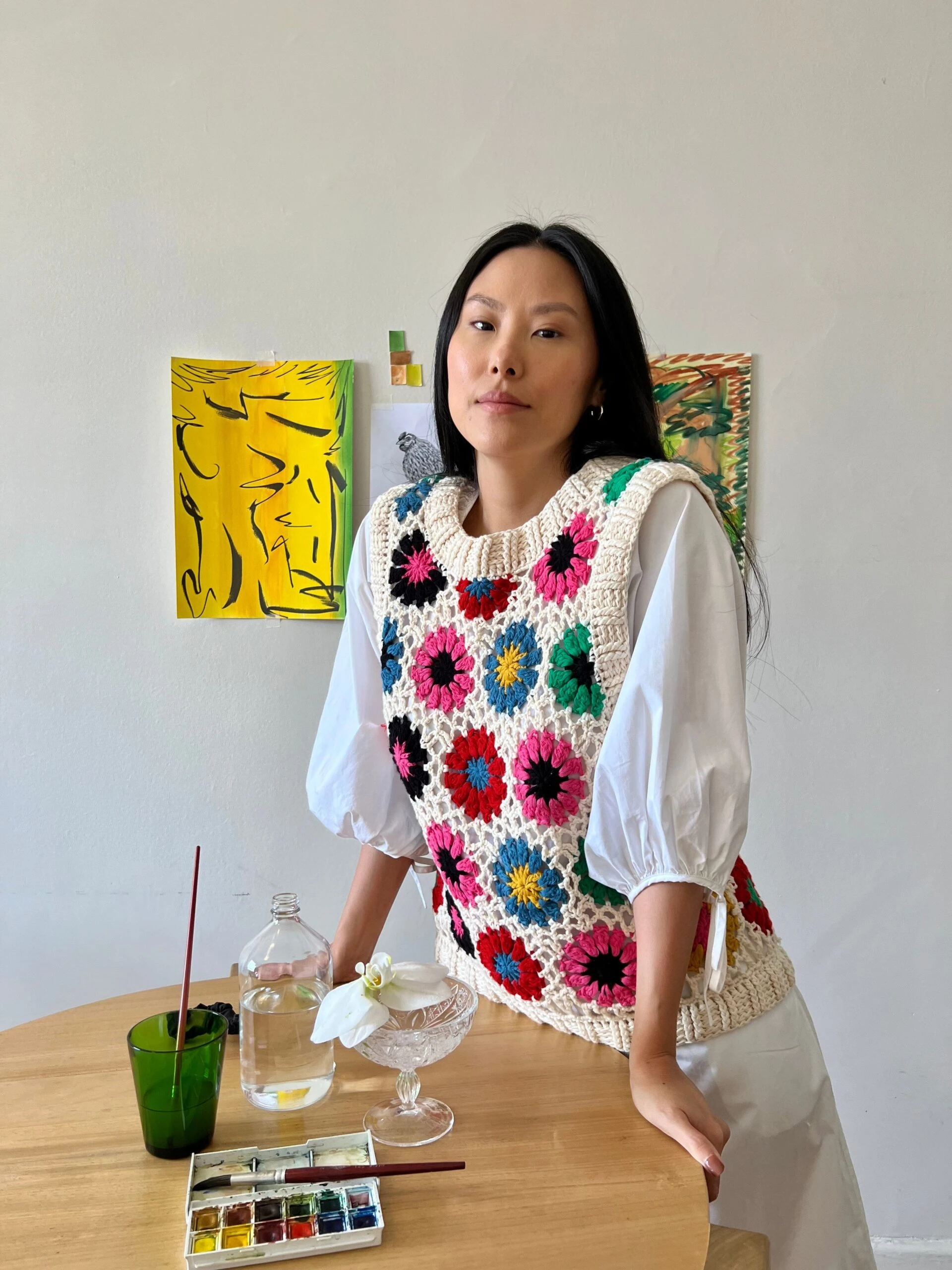 Farm Rio Multi Circles Crochet Vest 1 Farm Rio Multi Circles Crochet Vest